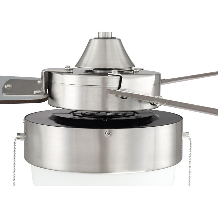 Intrepid 52'' Brushed Nickel Ceiling Fan with LED Light Kit