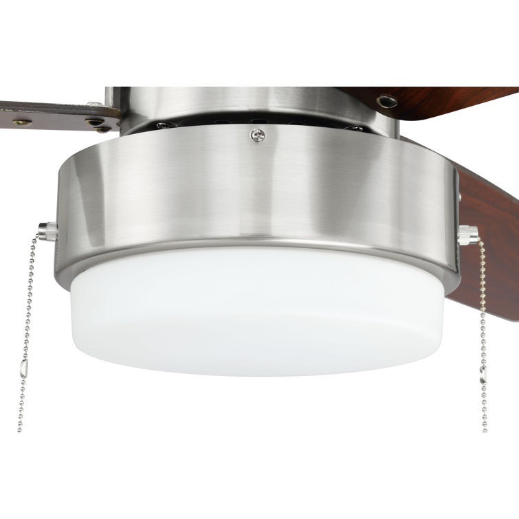 Intrepid 52'' Brushed Nickel Ceiling Fan with LED Light Kit