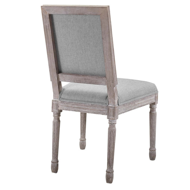 Light Gray Upholstered Wood Side Chair Set of 4