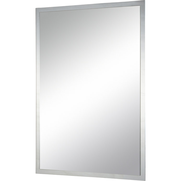 Sleek Rectangular Frameless Glass Wall Mirror