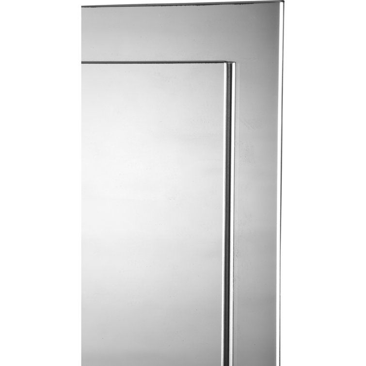 Sleek Rectangular Frameless Glass Wall Mirror
