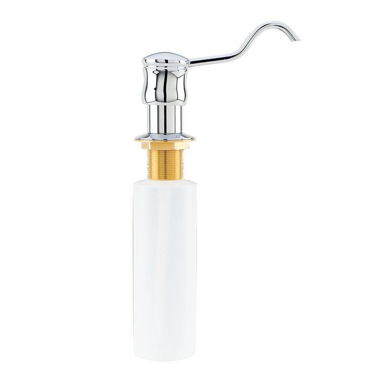 Polished Chrome Solid Brass Soap and Lotion Dispenser