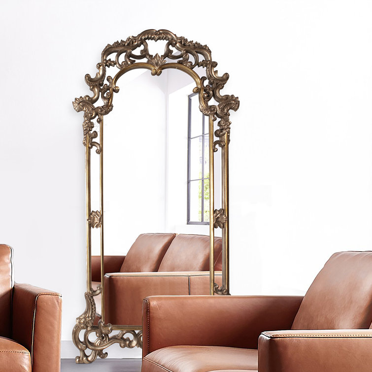 Imperial Mottled Bronze with Antique Silver Accents Ornate Mirror