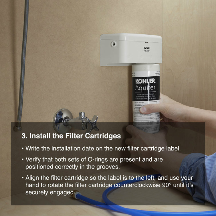 Kohler Aquifer Double Cartridge Under-Sink Water Filtration System