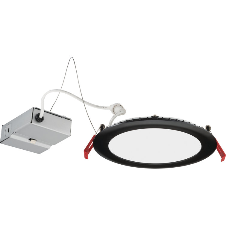 Modern 6'' Black Aluminum Indoor/Outdoor LED Recessed Lighting Kit