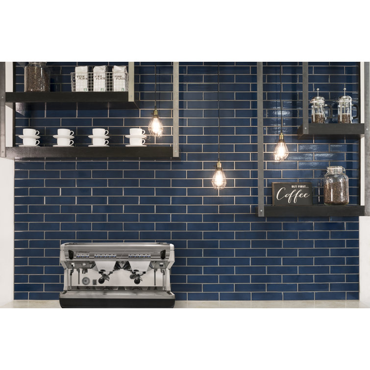 Tide Blue Matte Porcelain 2.5" x 9" Subway Tile