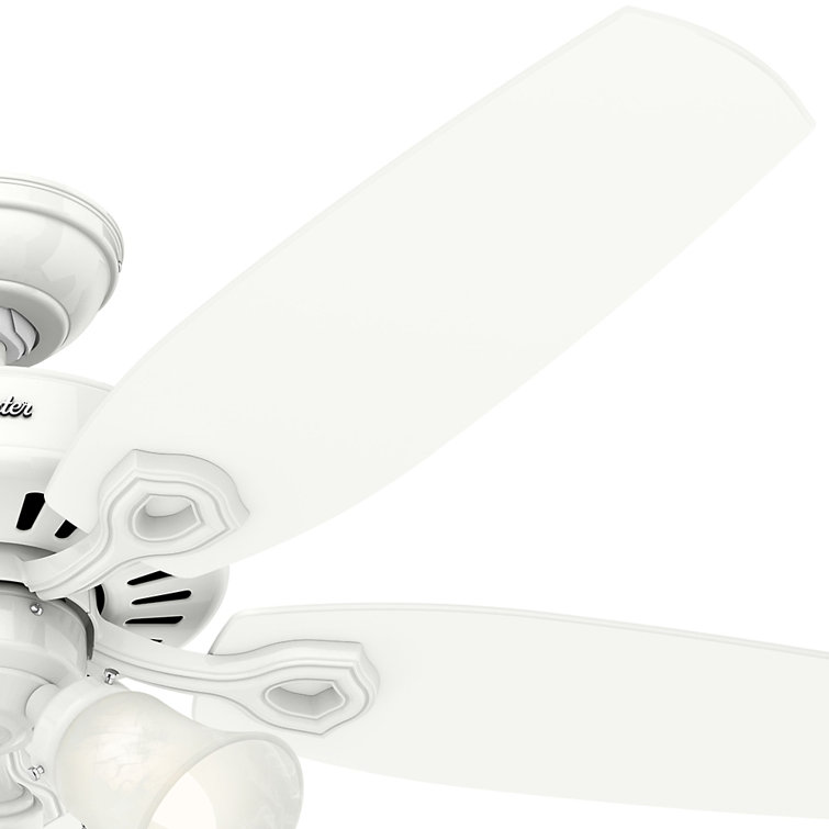 52" Snow White MDF Ceiling Fan with LED Lights