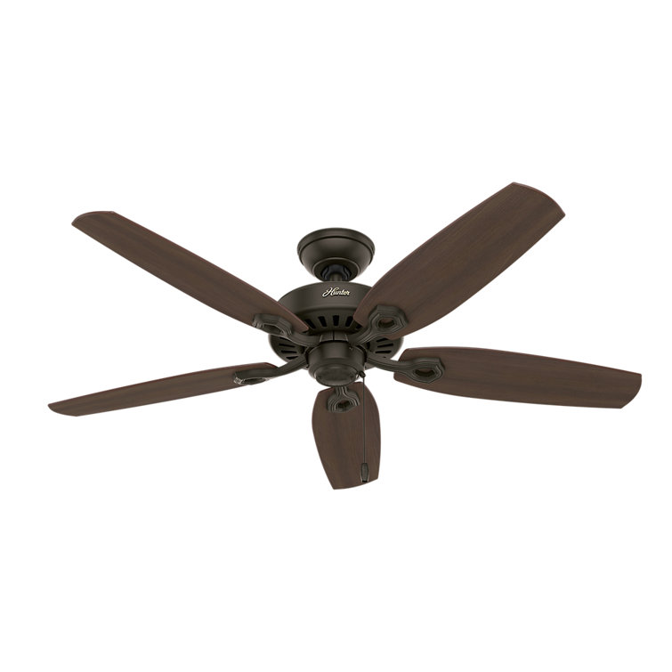 52" Bronze Low Profile Ceiling Fan with LED Light and Remote