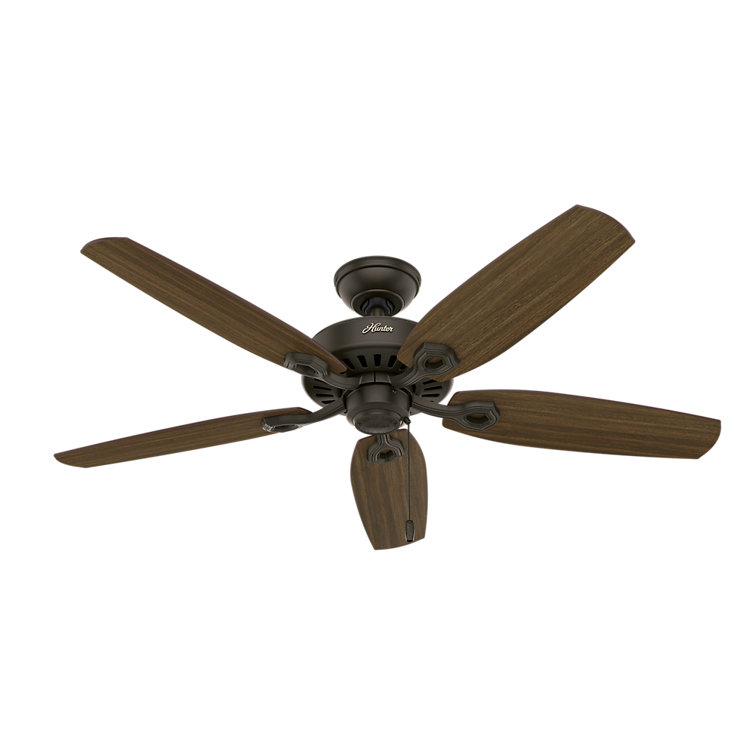 52" Bronze Low Profile Ceiling Fan with LED Light and Remote