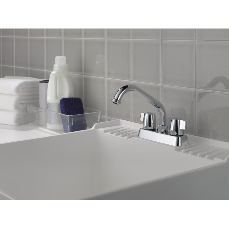 Chrome 4-inch Centerset 2-Handle Laundry Faucet