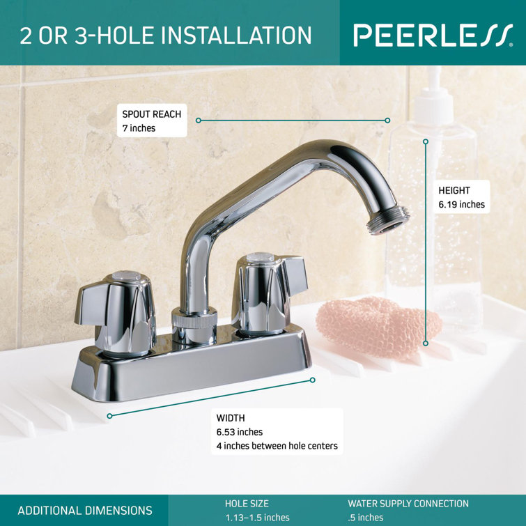 Chrome 4-inch Centerset 2-Handle Laundry Faucet