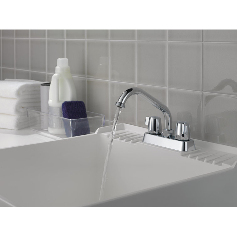 Chrome 4-inch Centerset 2-Handle Laundry Faucet