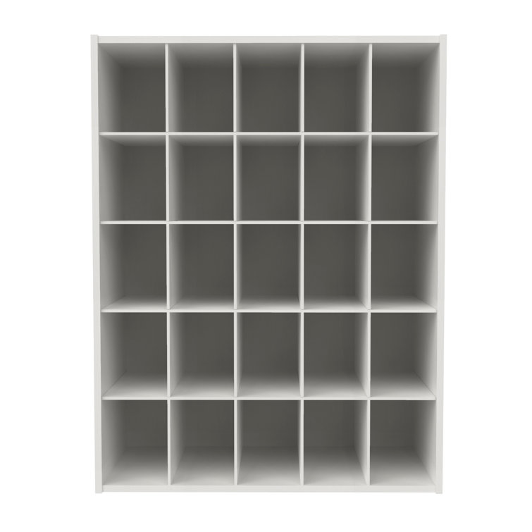 White Stackable 25-Compartment Shoe Organizer