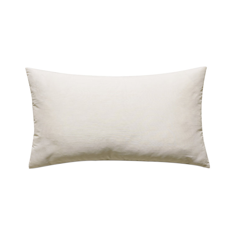 Ivory and Blush Embroidered Rectangular Lumbar Pillow