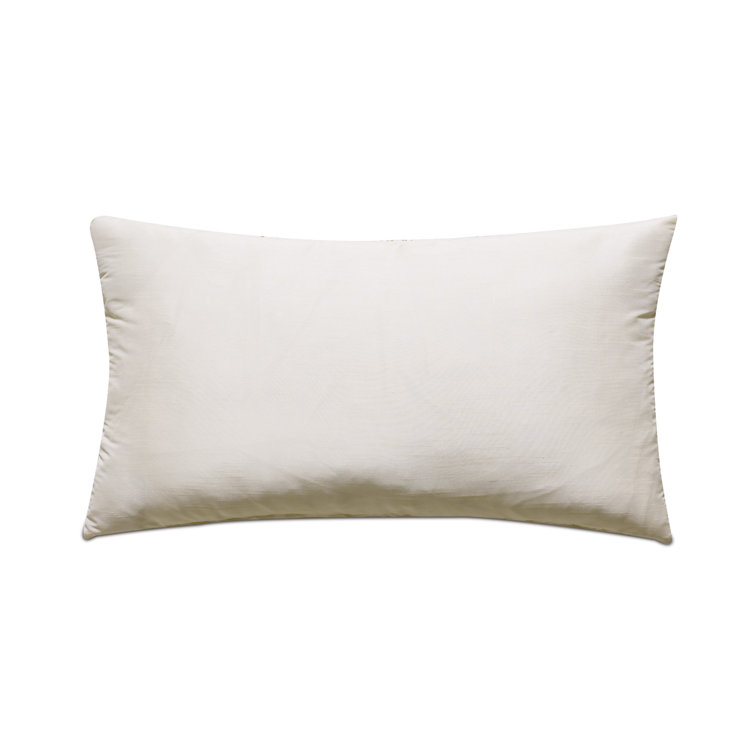 Ivory and Gold Art-Deco Rectangular Polyester Pillow