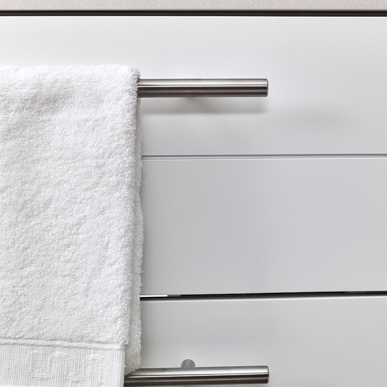 Lucera 30'' White Quartz Stone Wall-Mount Vanity