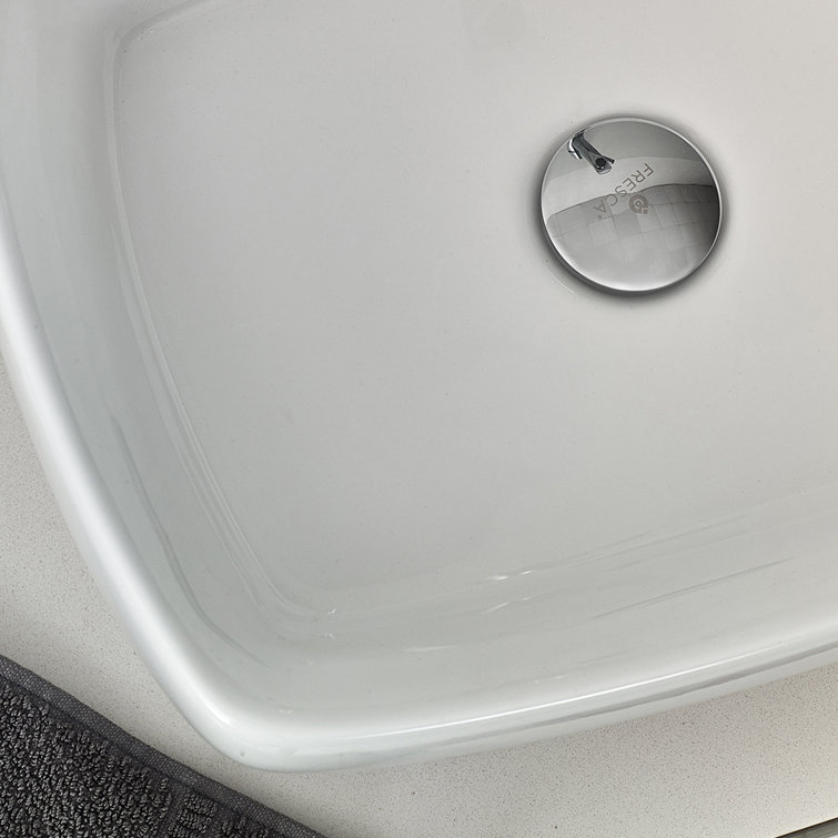 48" White Quartz Stone Wall-Mount Vanity with Vessel Sink