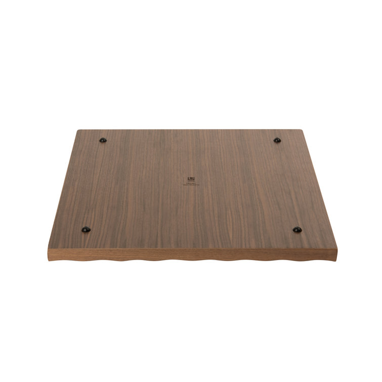 Modern Walnut and Maple Wobble Chess Set with Chrome Accents