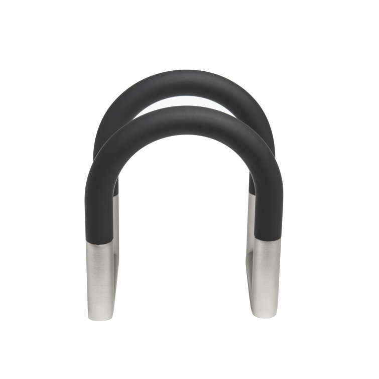 Black and Nickel Swivel Adjustable Metal Napkin Holder