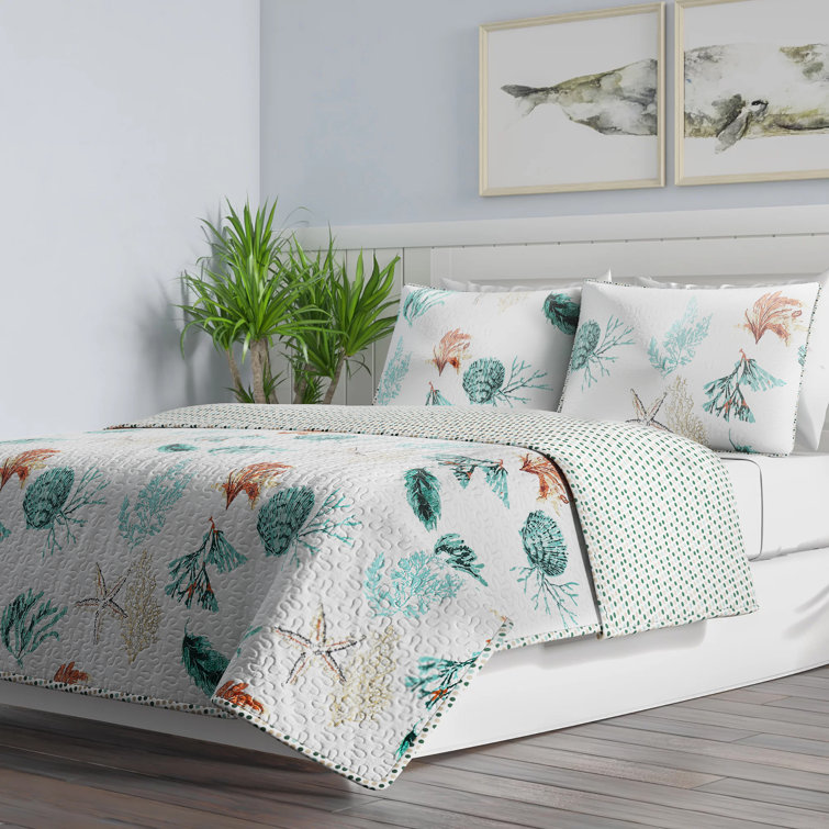 Key West Dreams Full-Size Reversible Microfiber Quilt Set