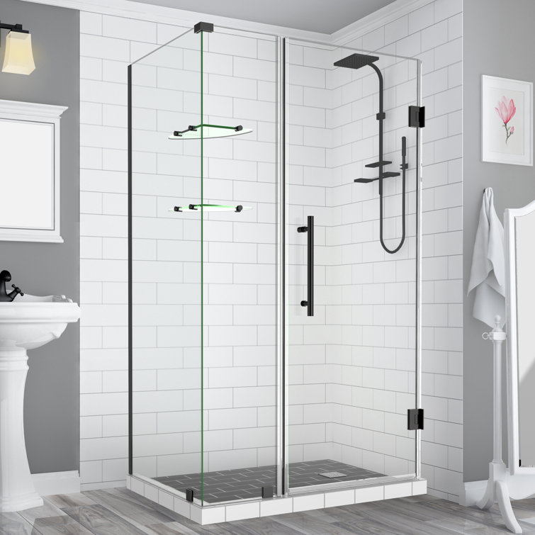 Bromley GS 72" Frameless Clear Glass Hinged Shower Enclosure
