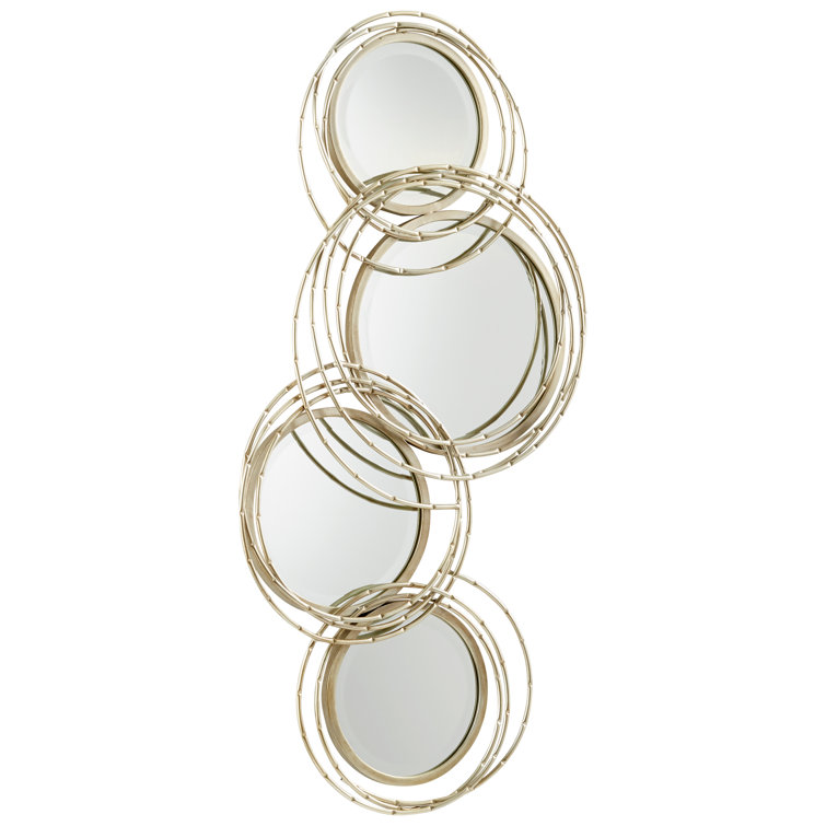 Contemporary Silver Iron Frame Rectangular Mirror 23.5" x 49.5"