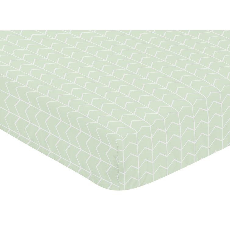 Mint and Gray Microfiber Elephant 4-Piece Crib Bedding Set