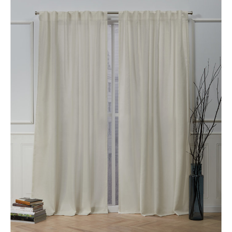 Linen Light-Filtering Faux Linen Curtain Panel Pair