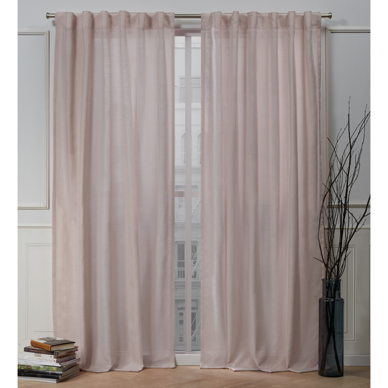 Linen Light-Filtering Faux Linen Curtain Panel Pair
