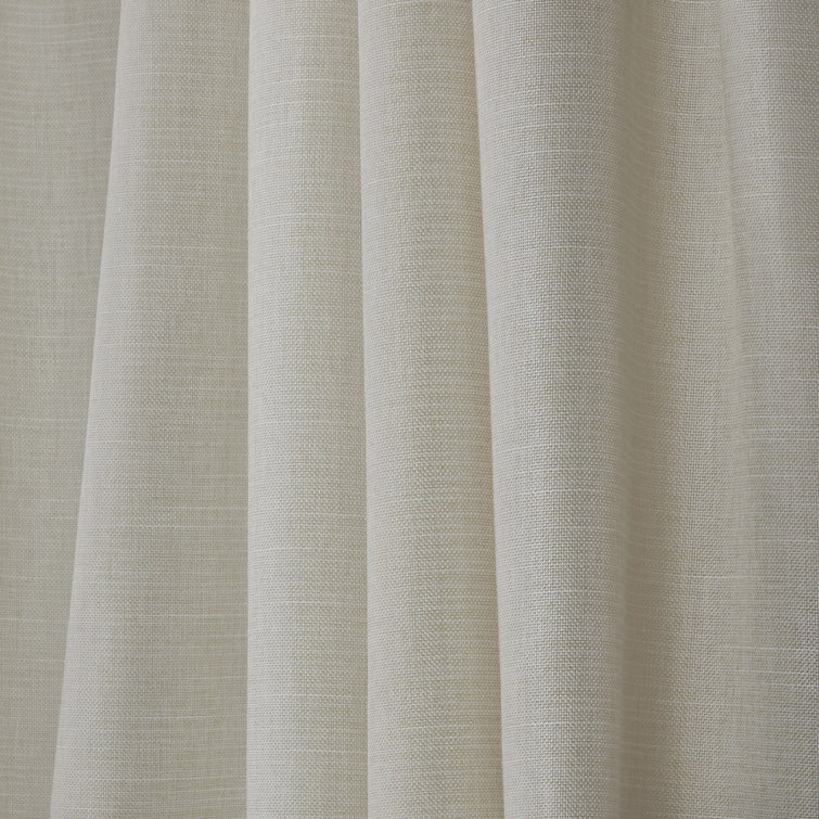 Linen Light-Filtering Faux Linen Curtain Panel Pair