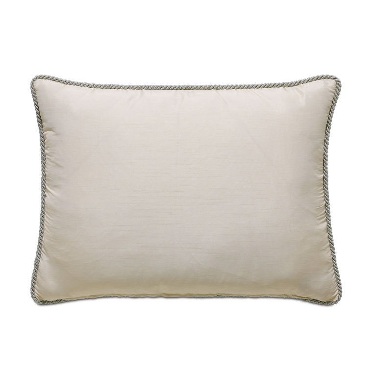 Standard Embroidered Polyester Sham with Feather Insert