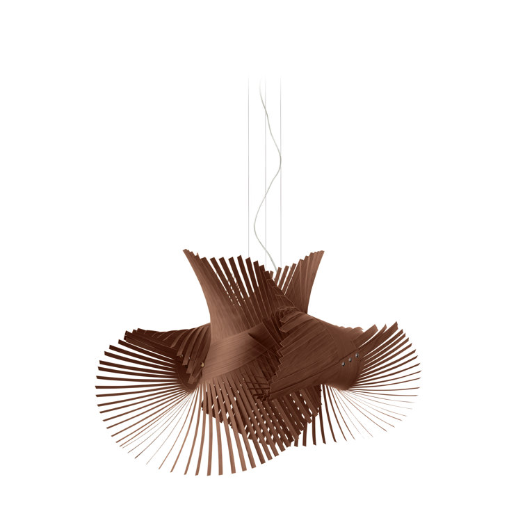 Mikado Mini 1-Light LED Geometric Pendant in Brushed Nickel