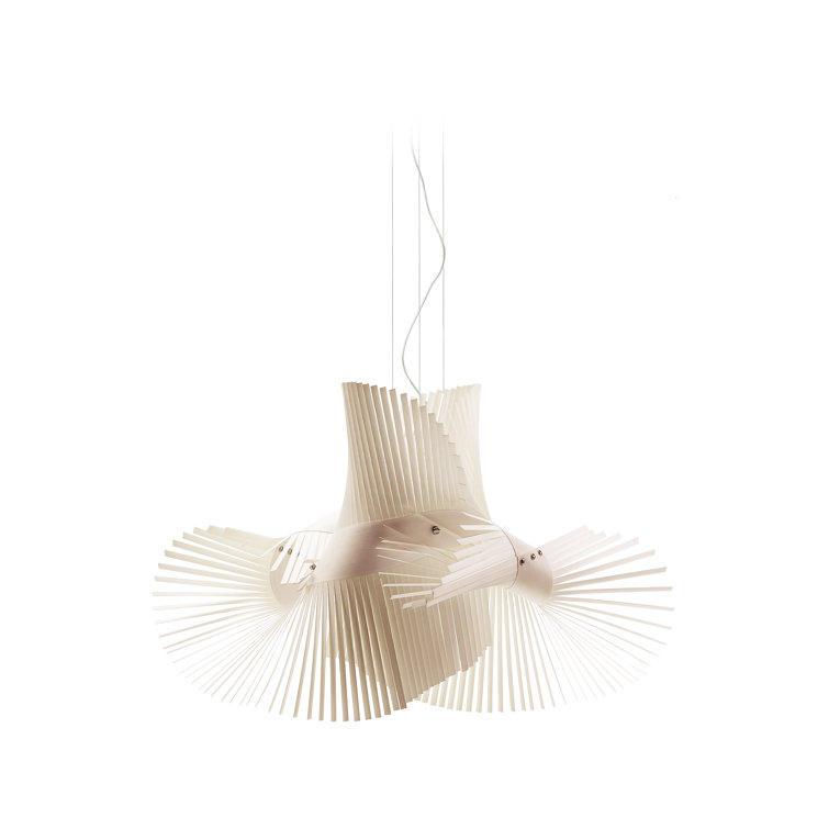 Mikado Mini 1-Light LED Geometric Pendant in Brushed Nickel