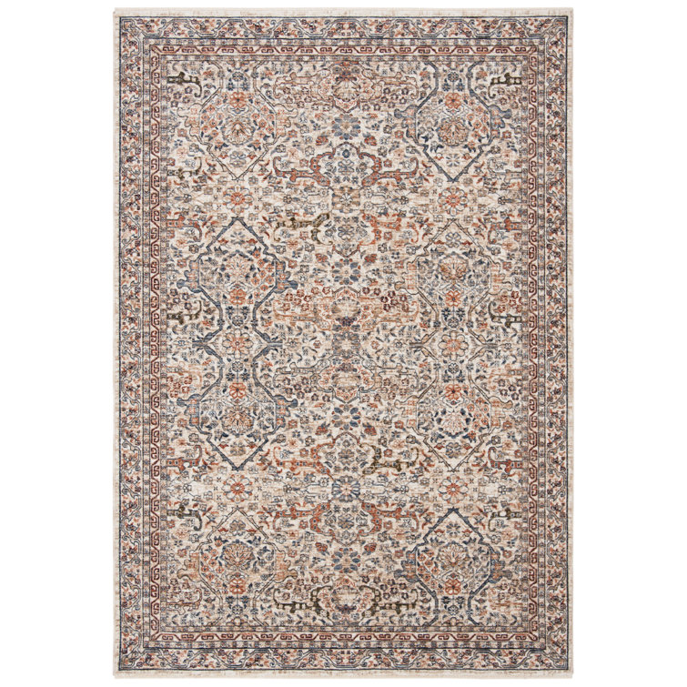 Elegant Ivory Hand-Knotted Cotton Blend 3' x 5' Area Rug