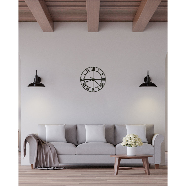 Howard Miller 14-Inch Noir Wrought Iron Round Wall Clock