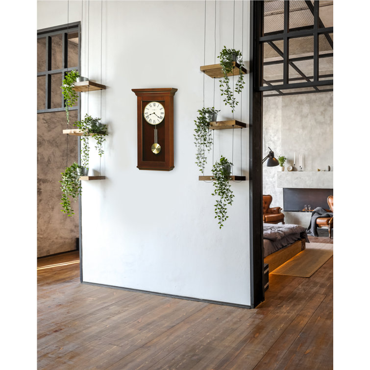 Cherry Bordeaux Traditional Wood Pendulum Wall Clock