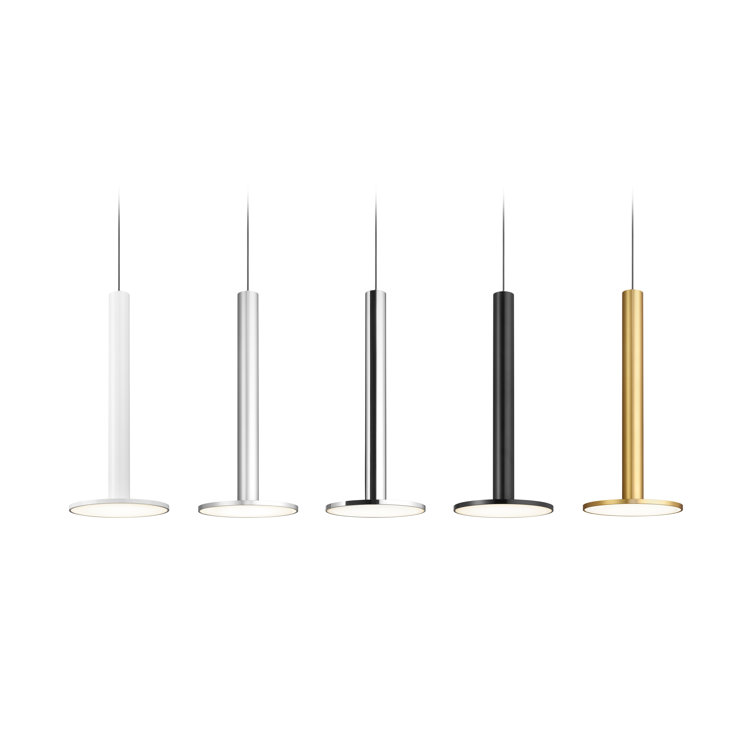 Cielo XL Minimalist Black Aluminum LED Pendant Light