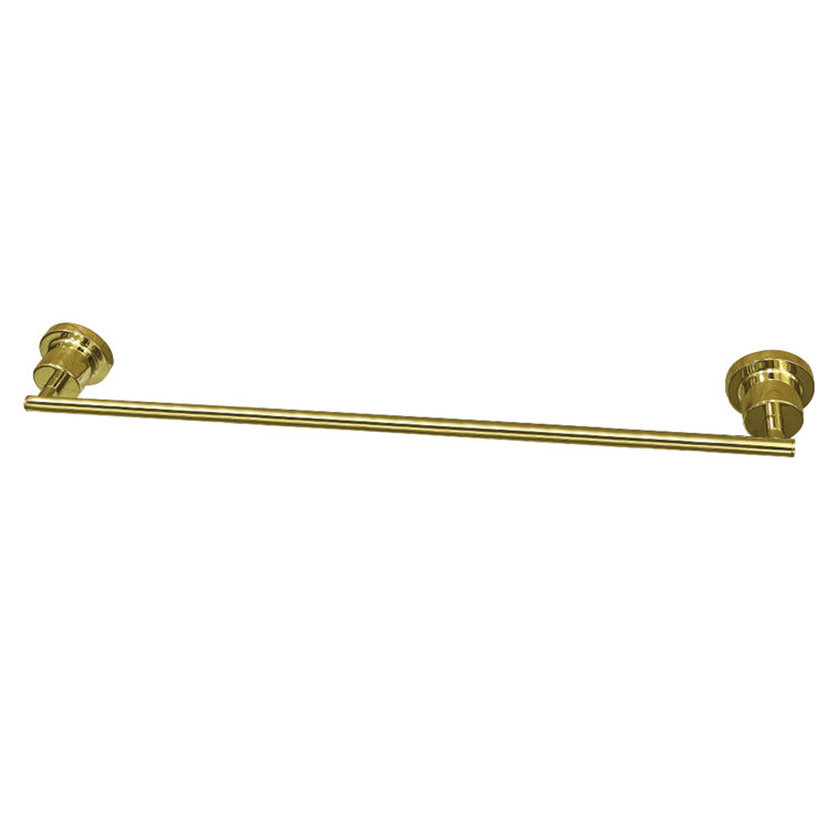 Polished Brass 24-Inch Wall Mounted Towel Bar