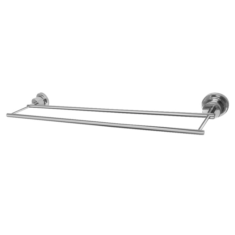 Polished Chrome 30-Inch Dual Wall Mounted Towel Bar