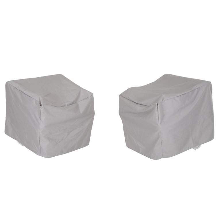 Teddi White Powder Coated Steel Outdoor Lounge Chair Pair with Cushions