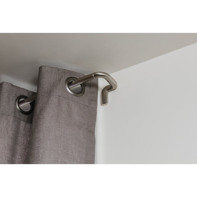 Matte Nickel Adjustable Blackout Curtain Rod 48-88"