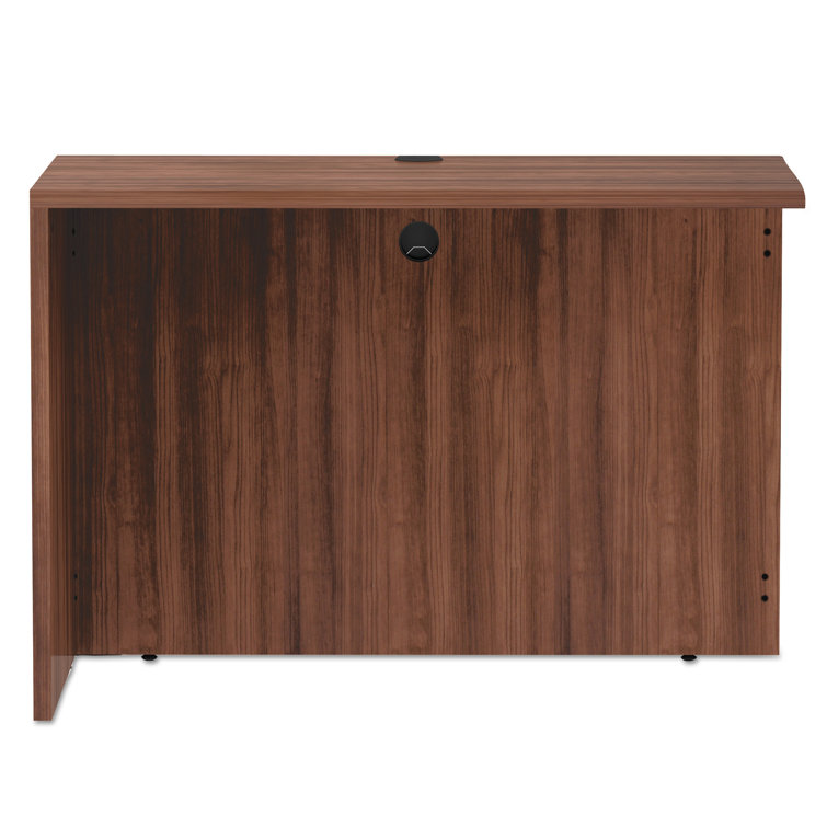 Walnut Reversible L-Shaped Office Desk with Wire Management