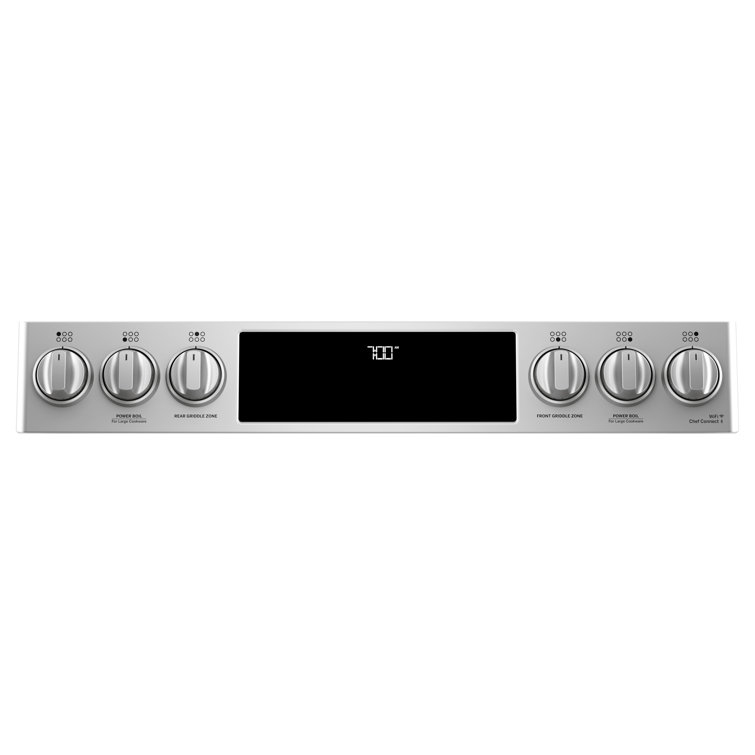 Stainless Steel 30" Smart Convection Gas Range with Griddle