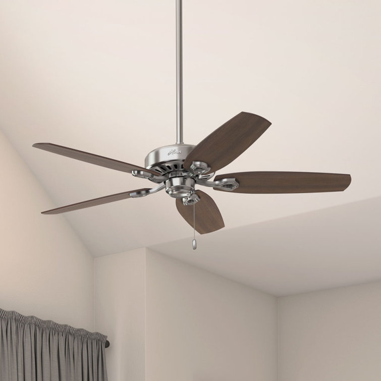 52" Brushed Nickel Ceiling Fan with Reversible Blades