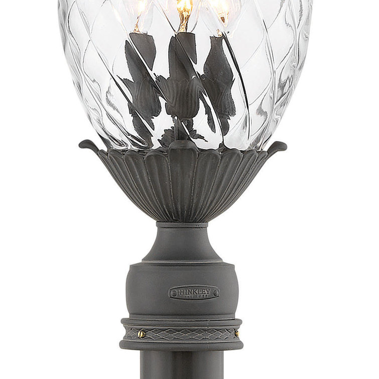 Museum Black 25.25" LED Post Lantern with Clear Optic Glass