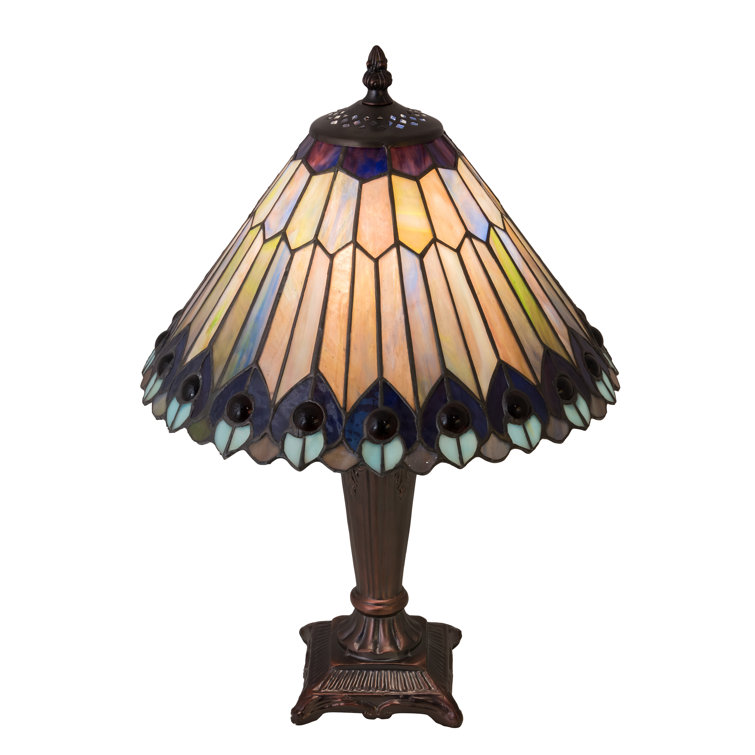 St. Louis Blues Inspired Stained Glass Bronze Table Lamp
