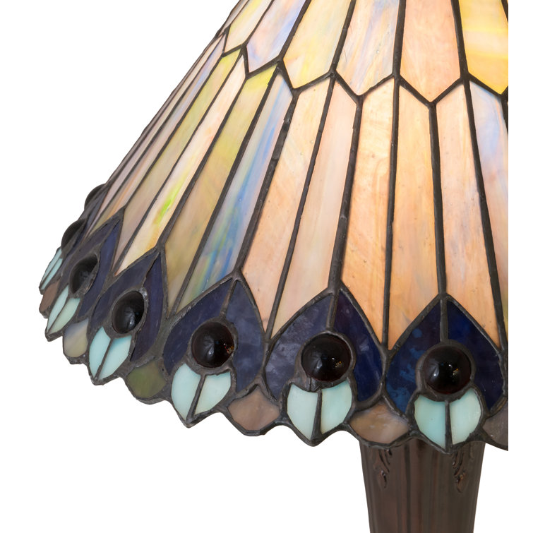 St. Louis Blues Inspired Stained Glass Bronze Table Lamp
