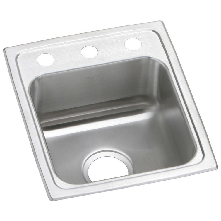 Elkay 15" x 18" Stainless Steel Single Bowl Drop-In Bar Sink