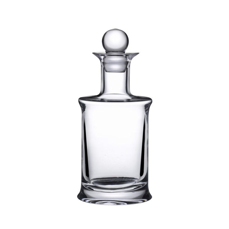 Elegant Lead-Free Crystal Wine Decanter with Circular Stopper