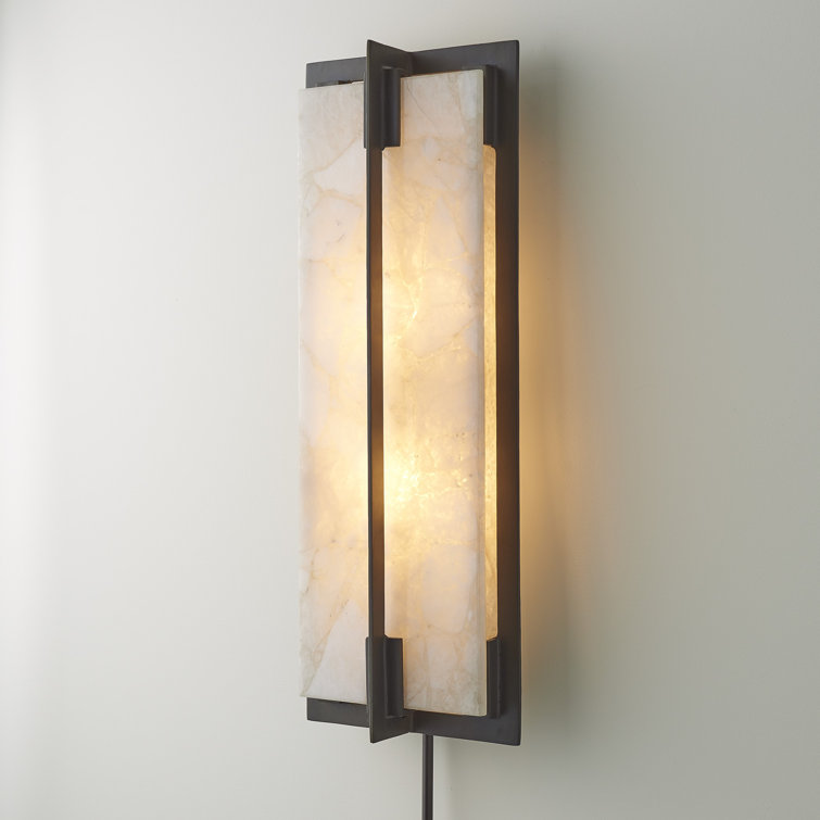 Bronze Elegance 2-Light Quartz Wall Sconce with White Accents
